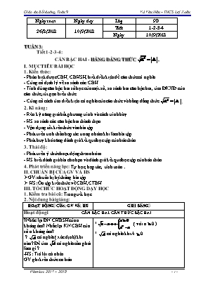 Giáo án Bồi dưỡng Toán 9 - Năm học 2017-2018 - Vũ Văn Hân